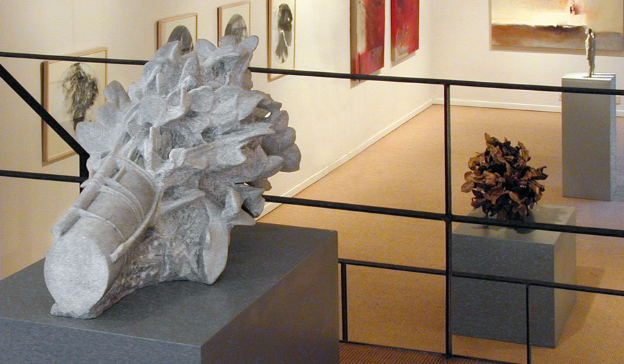 galerie 2016, vue d'ensemble, le Jardin des HespÃ©rides, bronze et marbre